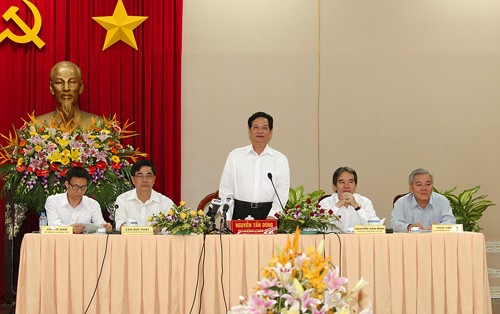 Le Premier Ministre Nguyen Tan Dung en tournée à An Giang - ảnh 1
